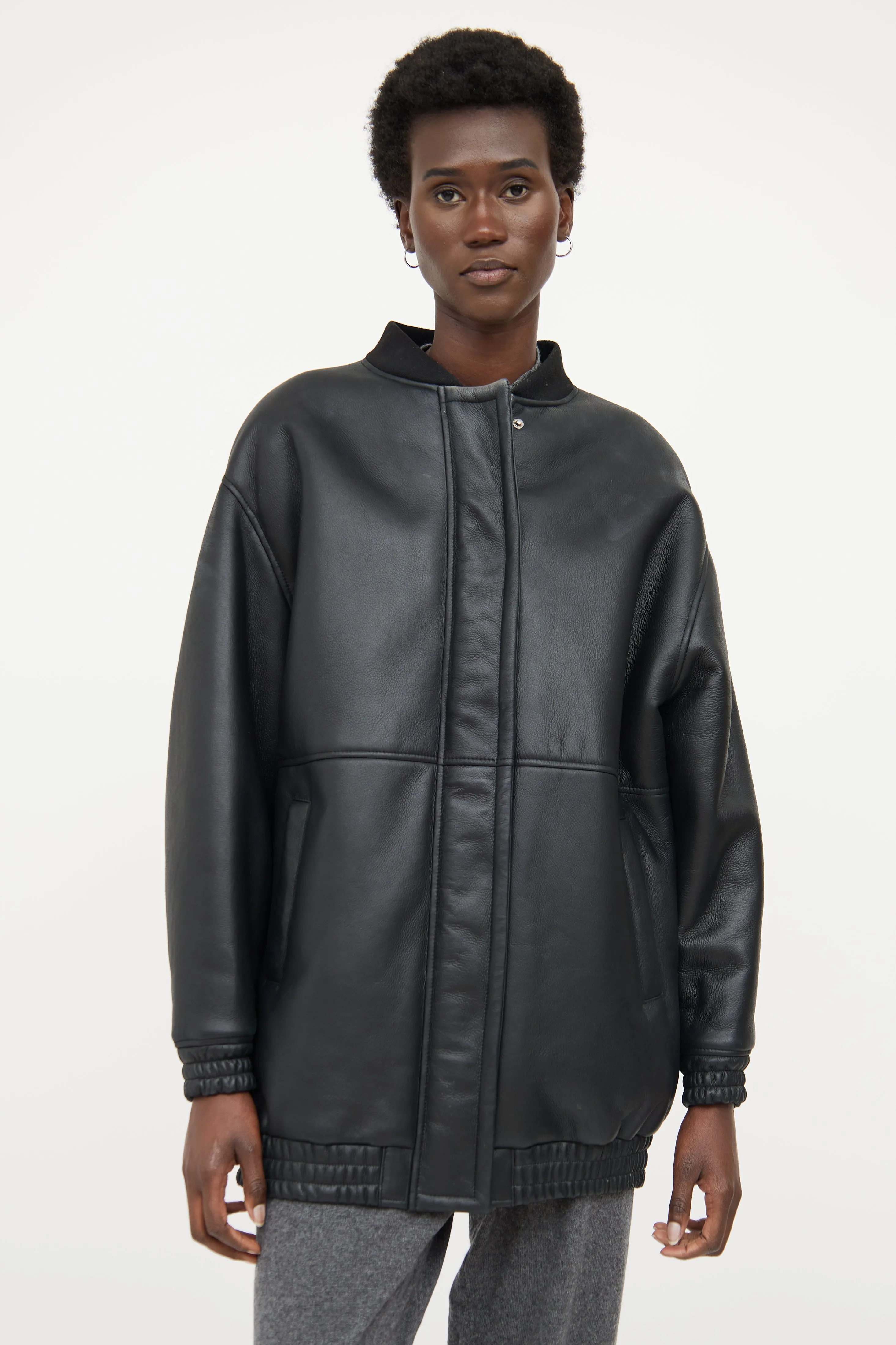 Black Leather Gabriola Jacket