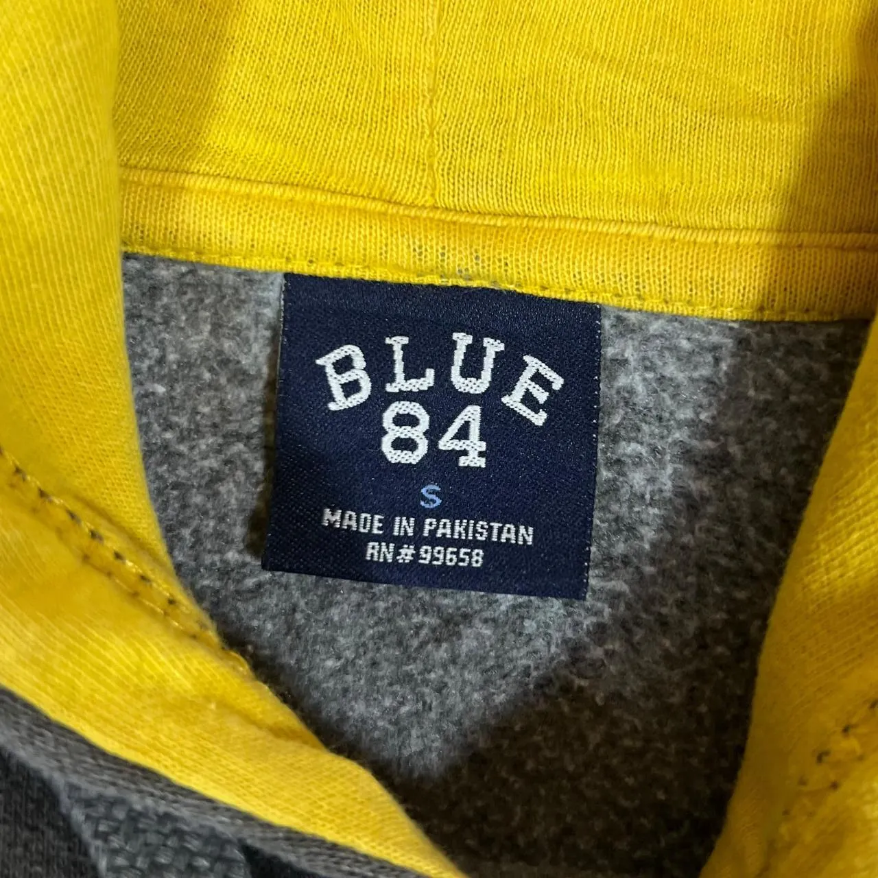Blue 84 MISSOURI TIGERS Embroidered College Spellout Grey Pullover Hoodie