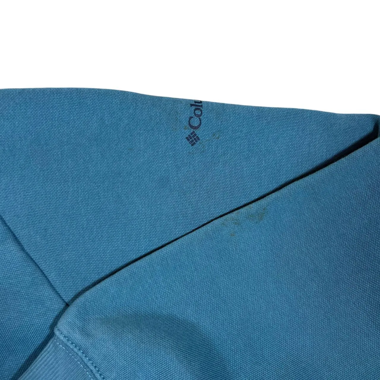 COLUMBIA SPORTSWEAR Logo Spellout Graphic Blue Pullover Hoodie