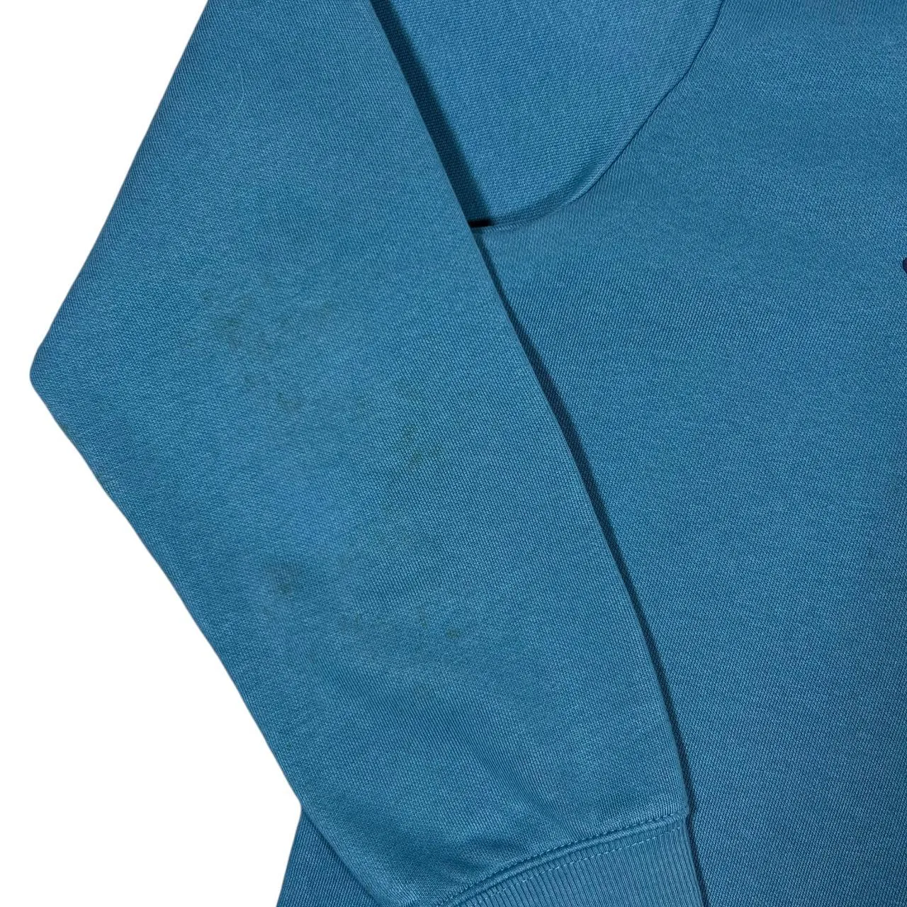 COLUMBIA SPORTSWEAR Logo Spellout Graphic Blue Pullover Hoodie