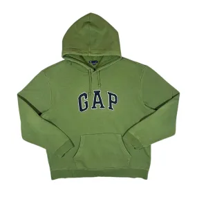GAP Classic Embroidered Big Logo Spellout Green Pullover Hoodie