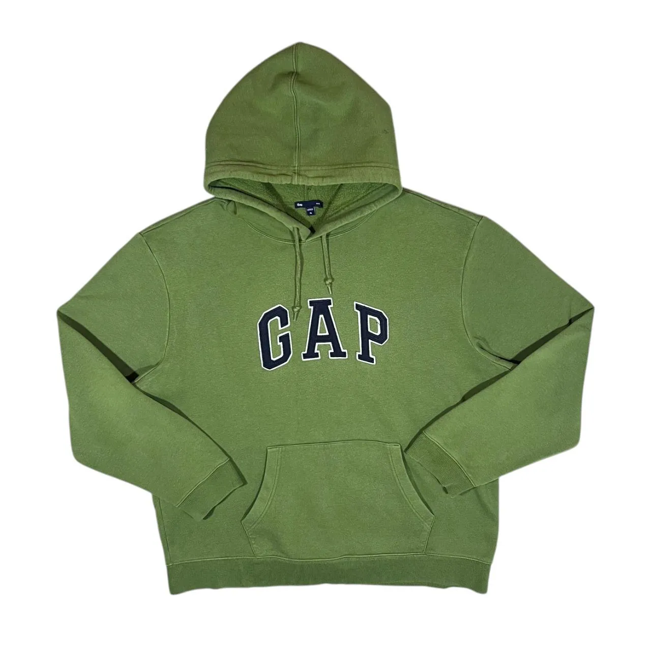 GAP Classic Embroidered Big Logo Spellout Green Pullover Hoodie