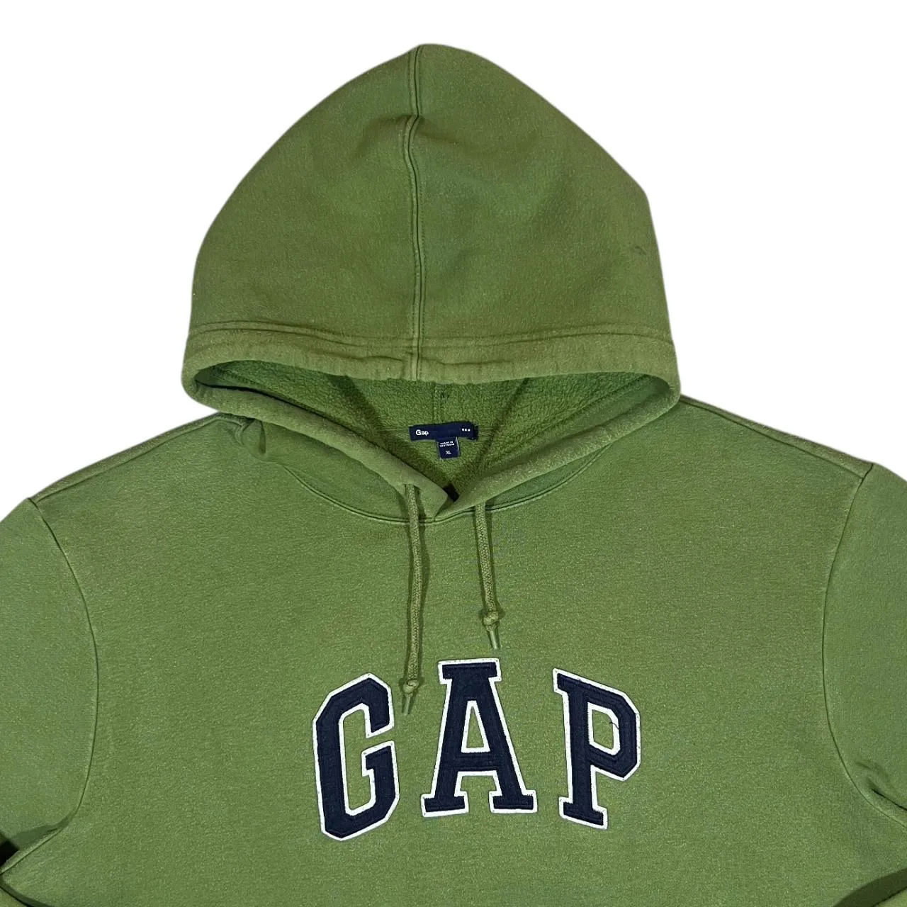 GAP Classic Embroidered Big Logo Spellout Green Pullover Hoodie