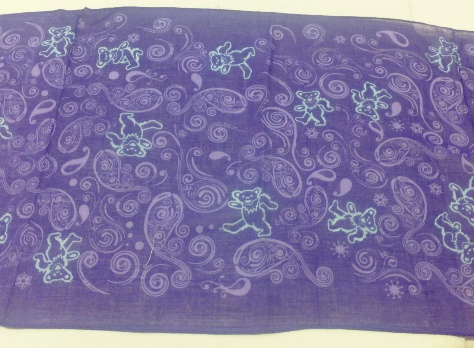 Grateful Dead Long Bear Scarf Purple