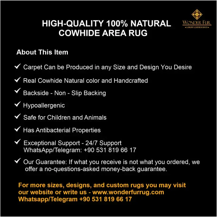 Handmade Genuine Cowhide Round Rug, Luxury Geometric Patchwork Rug, Circular Carpet