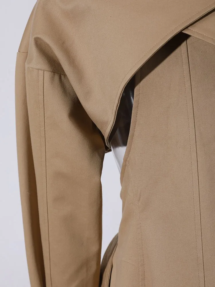 Hollow-out Trench Coat