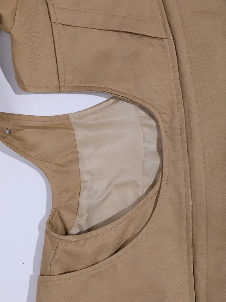 Hollow-out Trench Coat