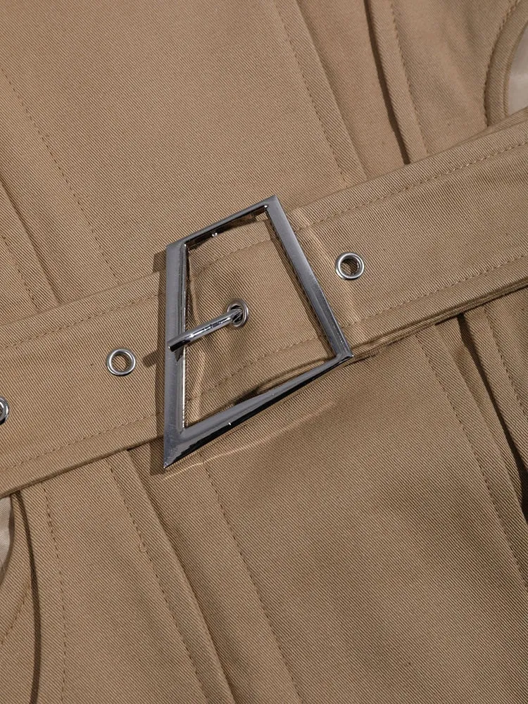 Hollow-out Trench Coat