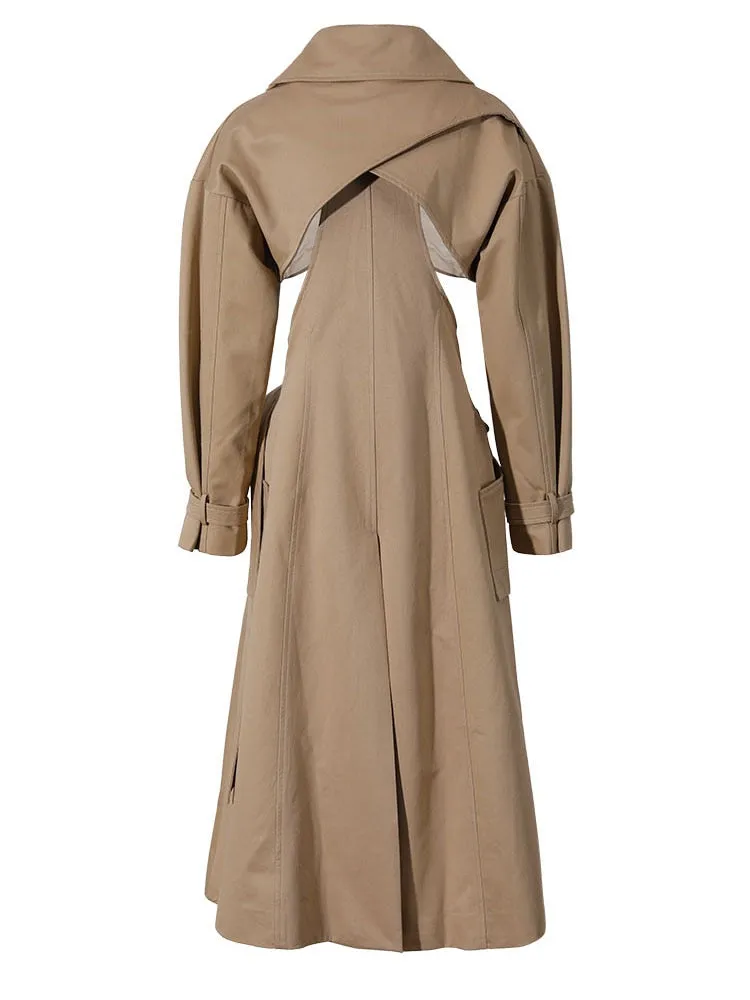 Hollow-out Trench Coat