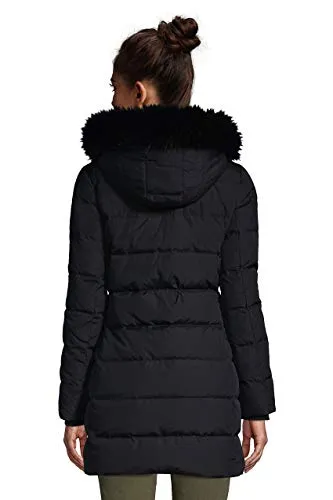 Lands' End Womens Down Winter Coat Black Plus 2x