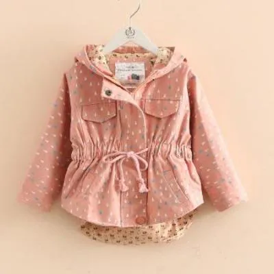 Polka Dot Winter Trench Coat