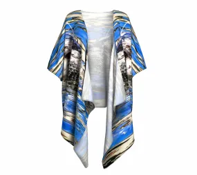 Seal of Blue Draped Kimono