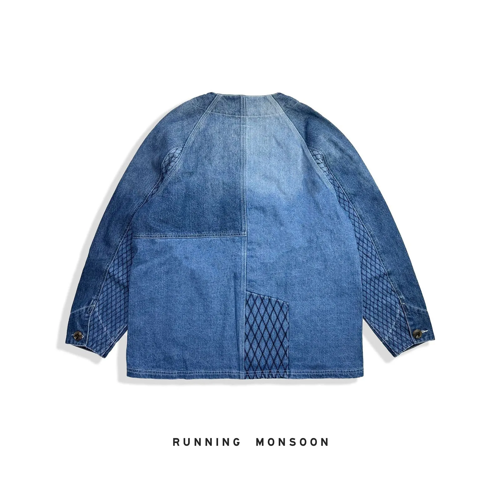 Vintage Amekaji Denim Jacket V-neck Jacket